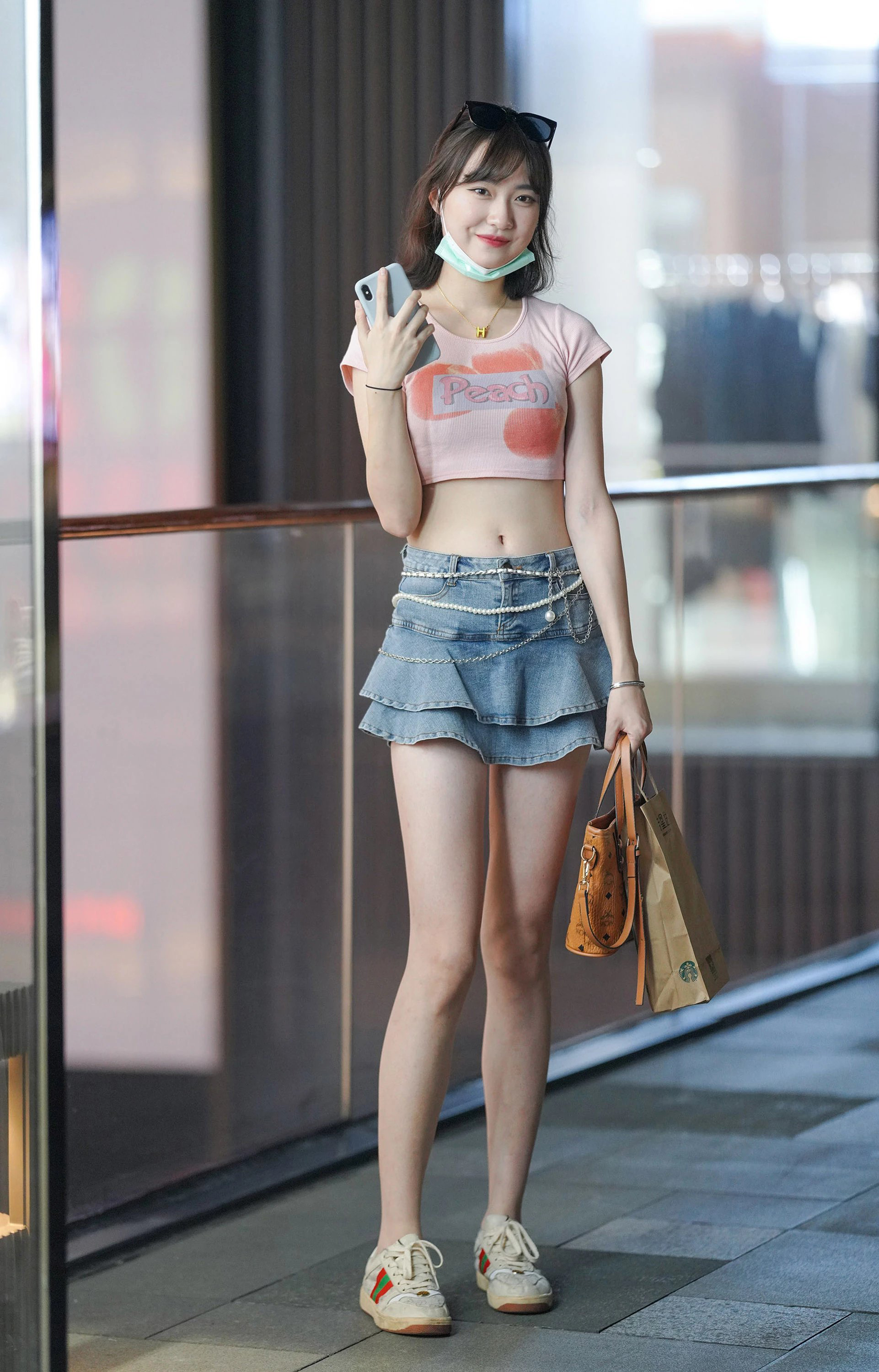  魔镜街拍,裙装,少妇,街拍,写真套图,MyGirl美媛馆