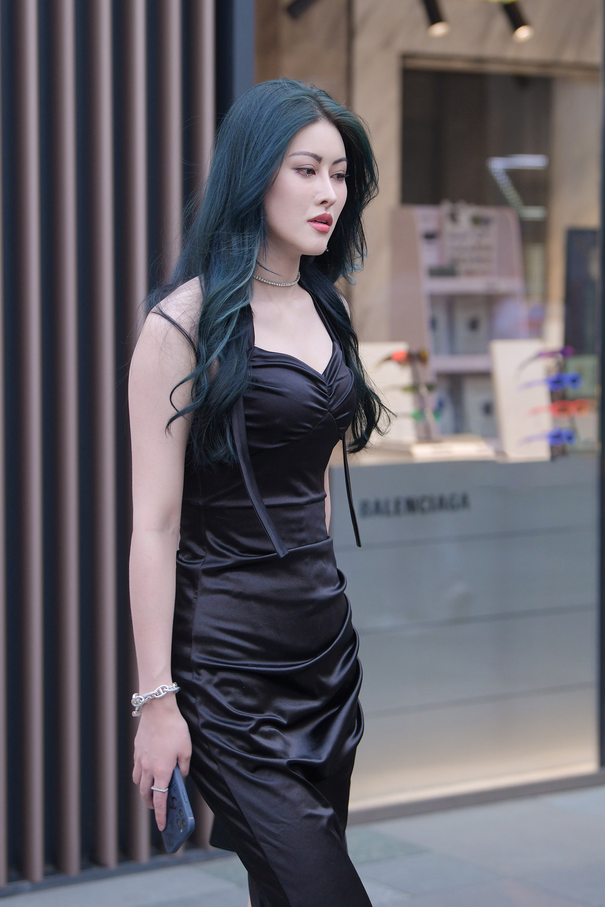  魔镜街拍,裙装,美女,街拍,写真套图,Fannie芬妮