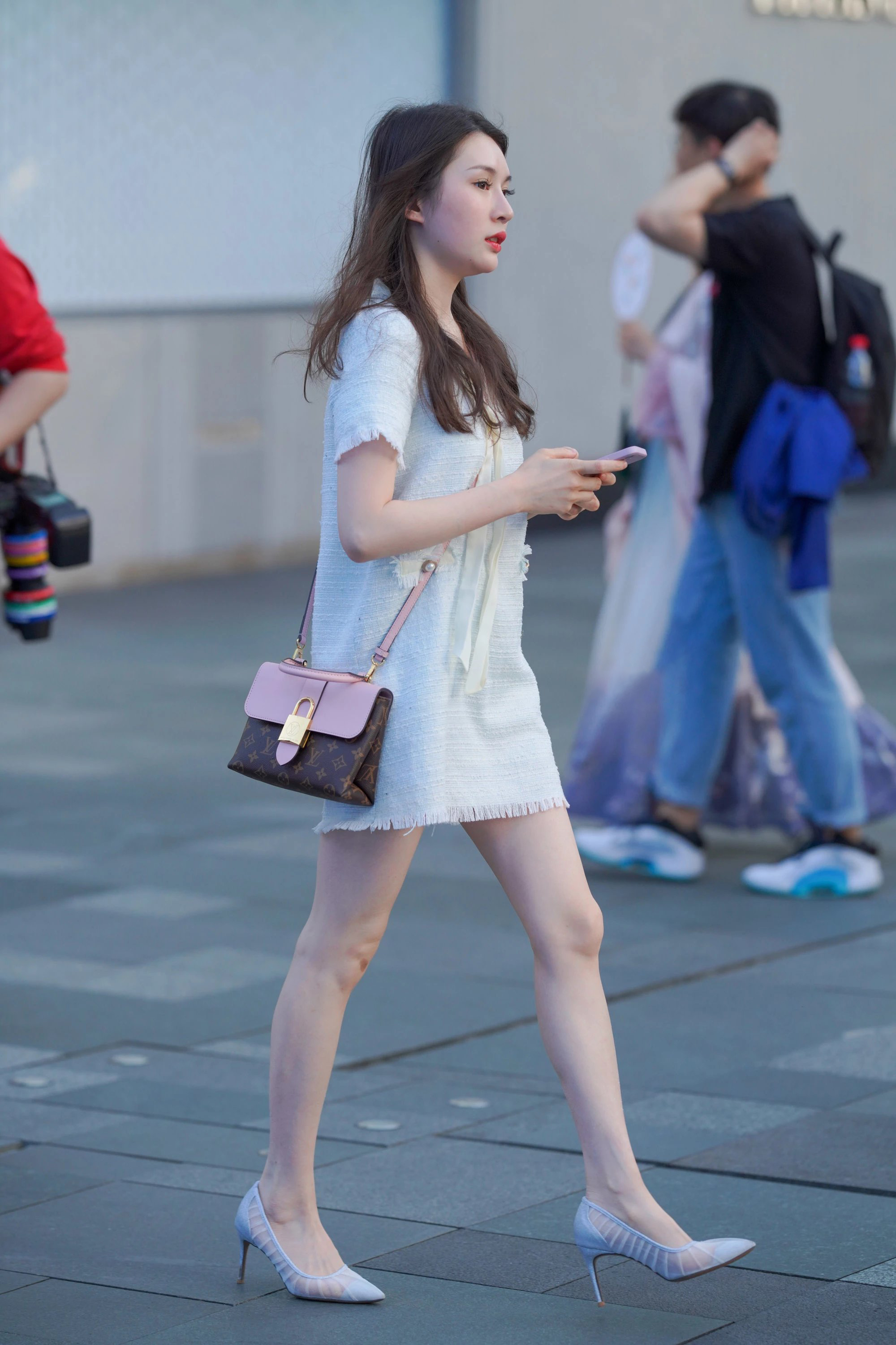  魔镜街拍,裙装,少妇,街拍,写真套图,周叽是可爱兔兔