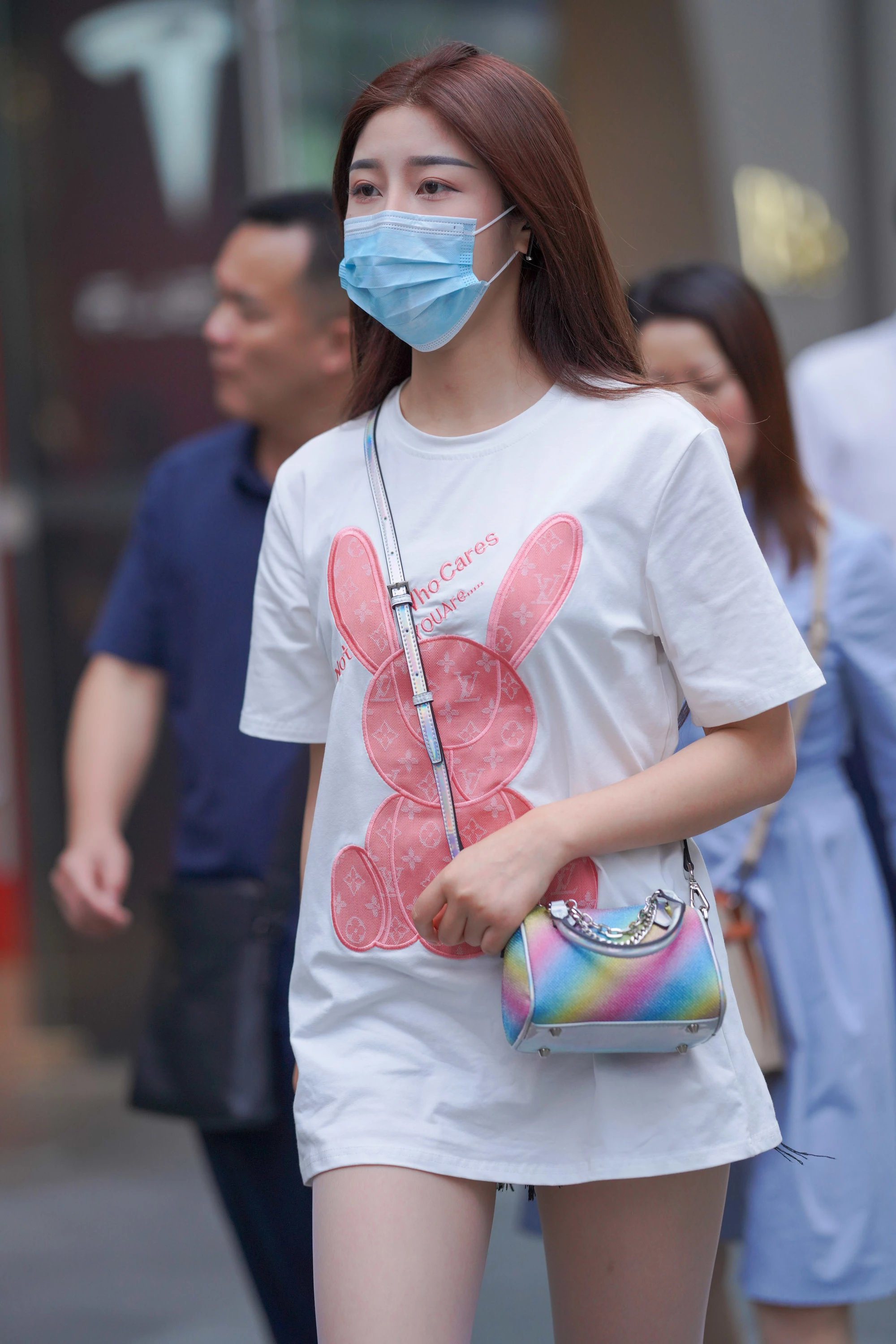  魔镜街拍,丝袜,美女,街拍,写真套图,KM工作室