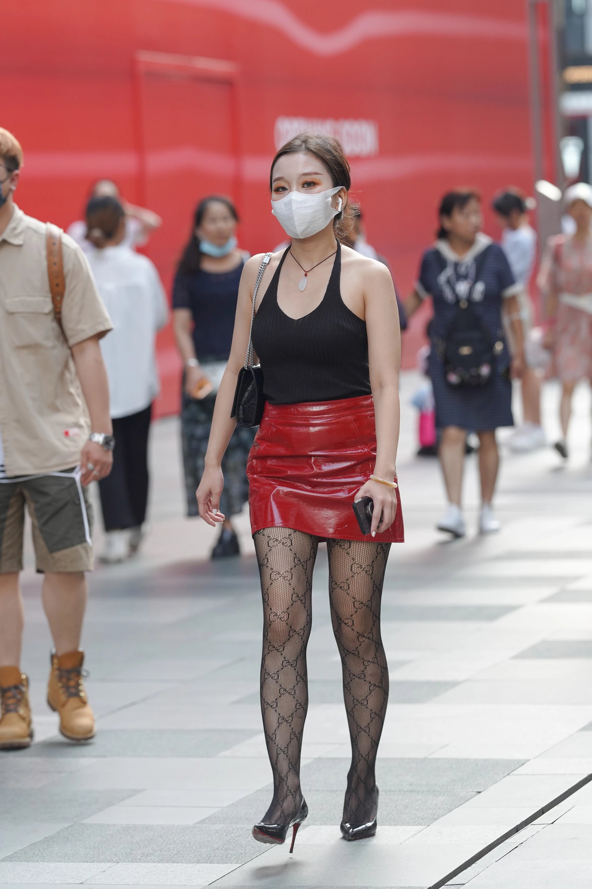  魔镜街拍,丝袜,裙装,熟女,街拍,写真套图,桜桃喵