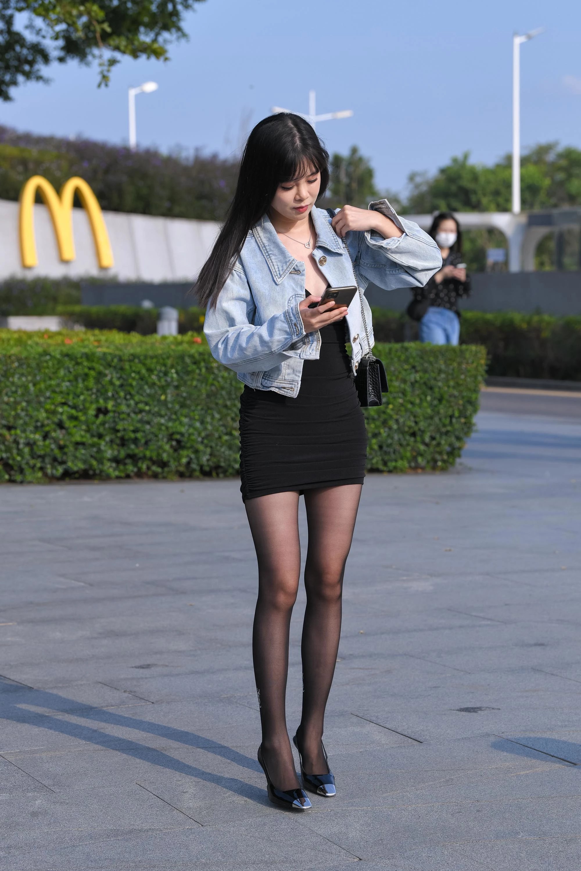  魔镜街拍,丝袜,裙装,熟女,街拍,写真套图,LSS山茶摄影