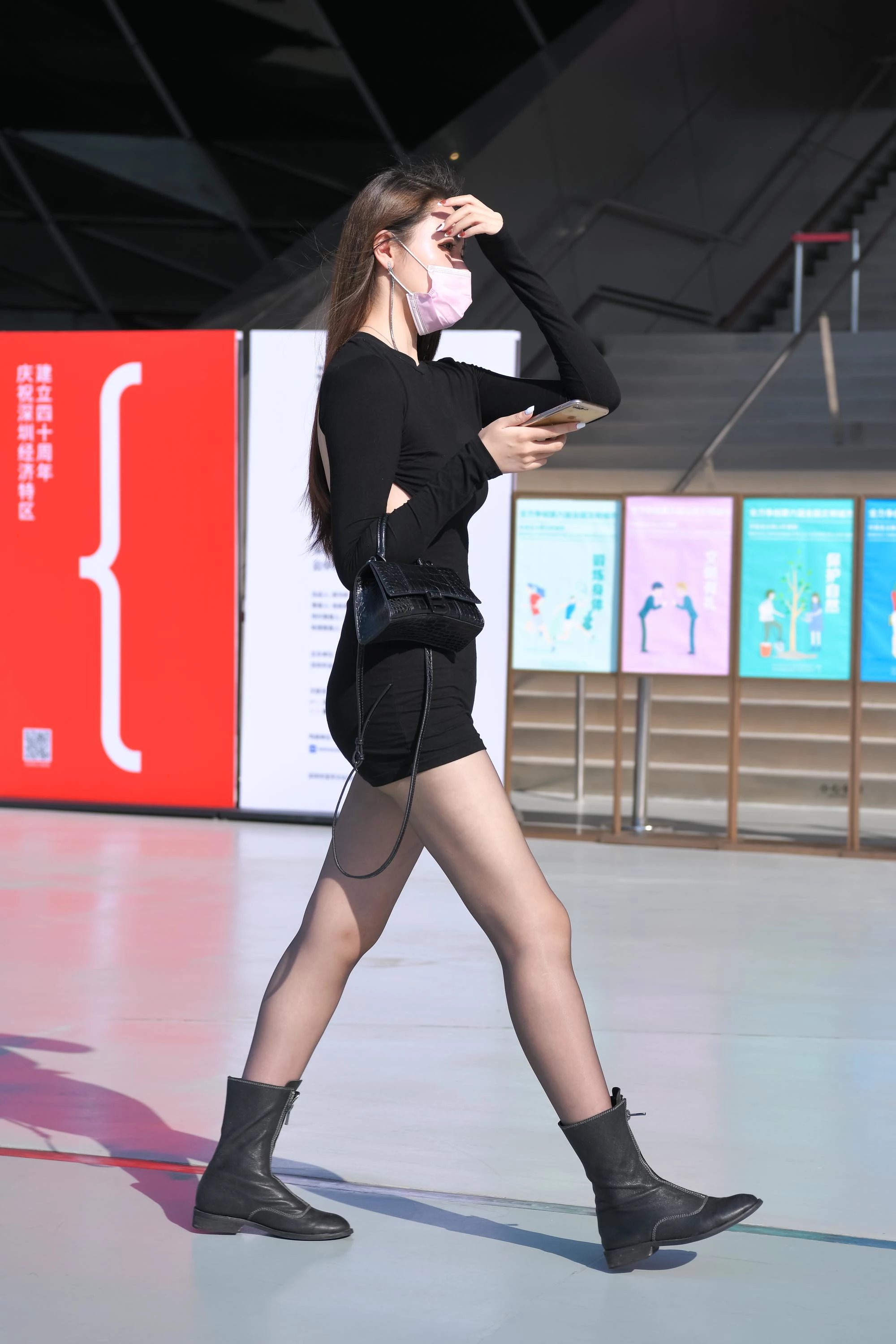  魔镜街拍,裙装,小姐姐,街拍,写真套图,雪琪SAMA