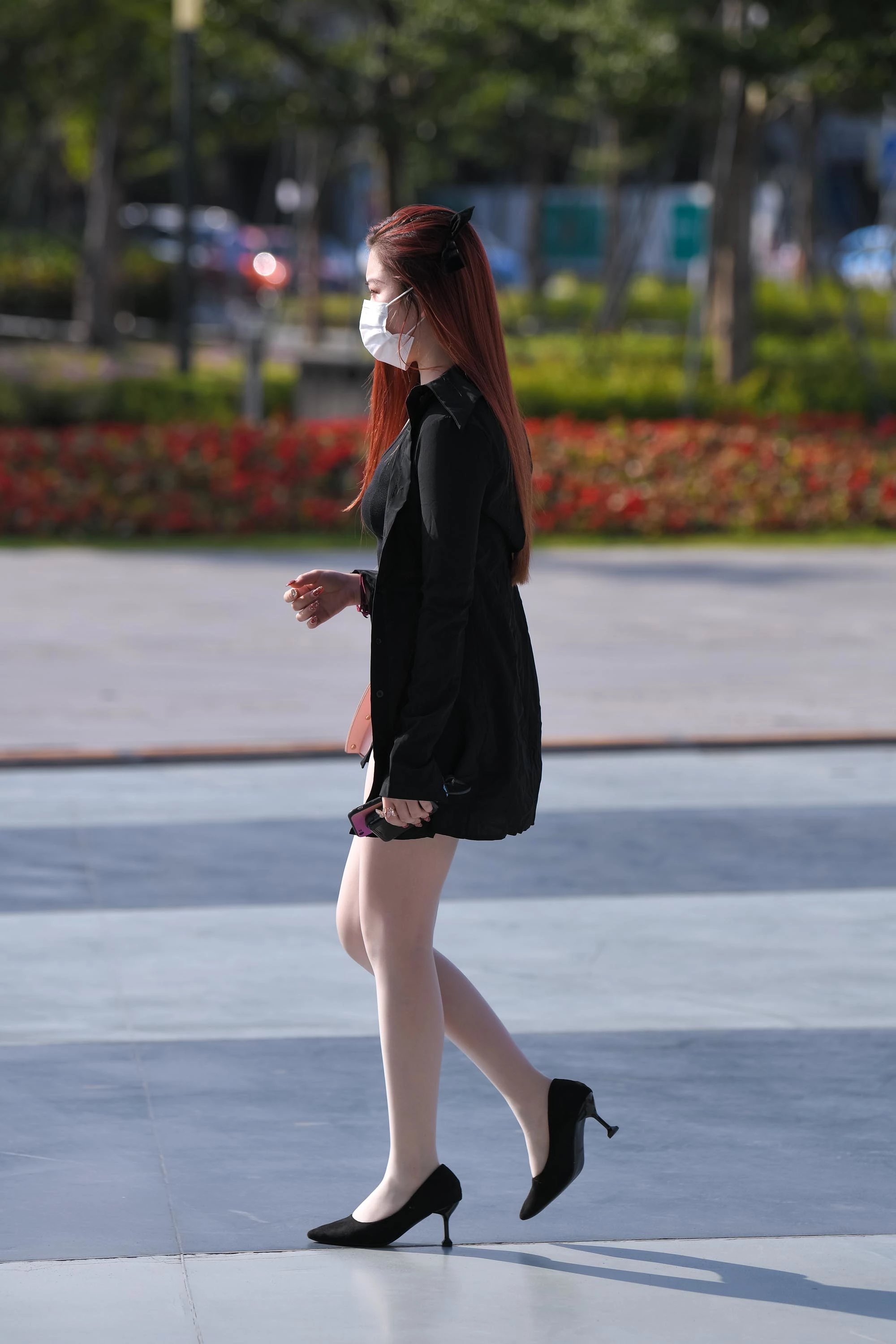  街拍鸭,魔镜街拍,街拍第一站,丝袜,裙装,小姐姐,街拍,写真套图,XIAOYU语画界