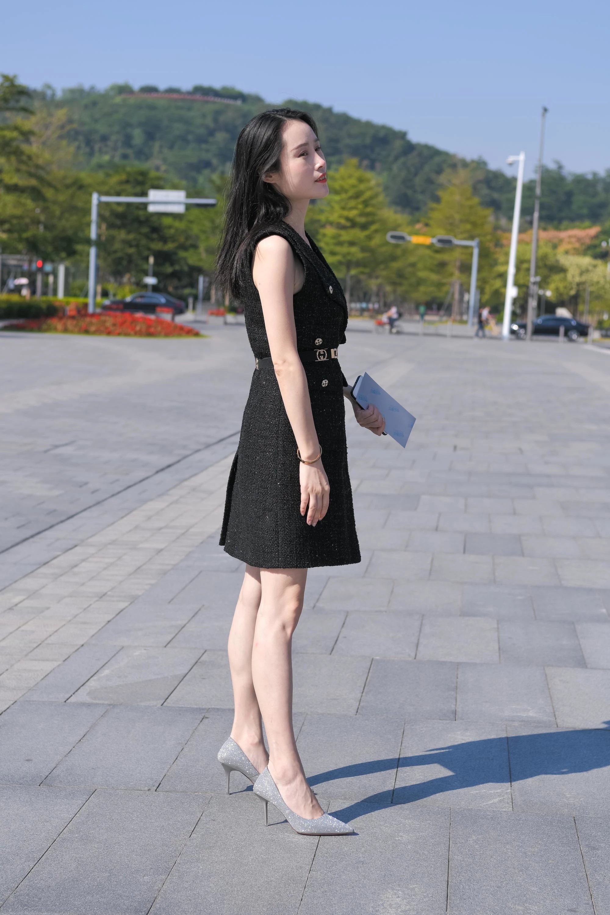  魔镜街拍,裙装,熟女,街拍,写真套图,凛子酱