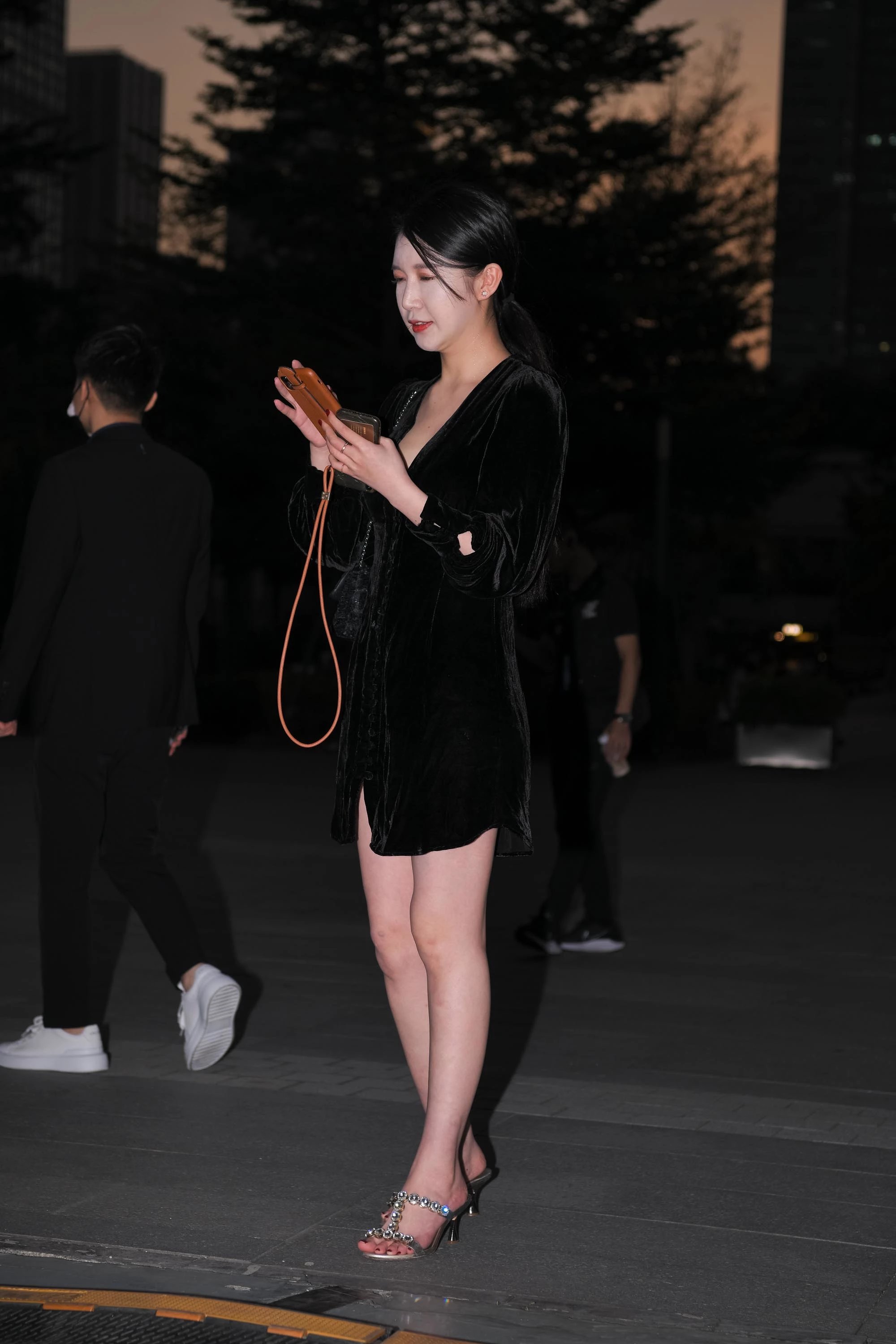 【J4878】深V黑裙