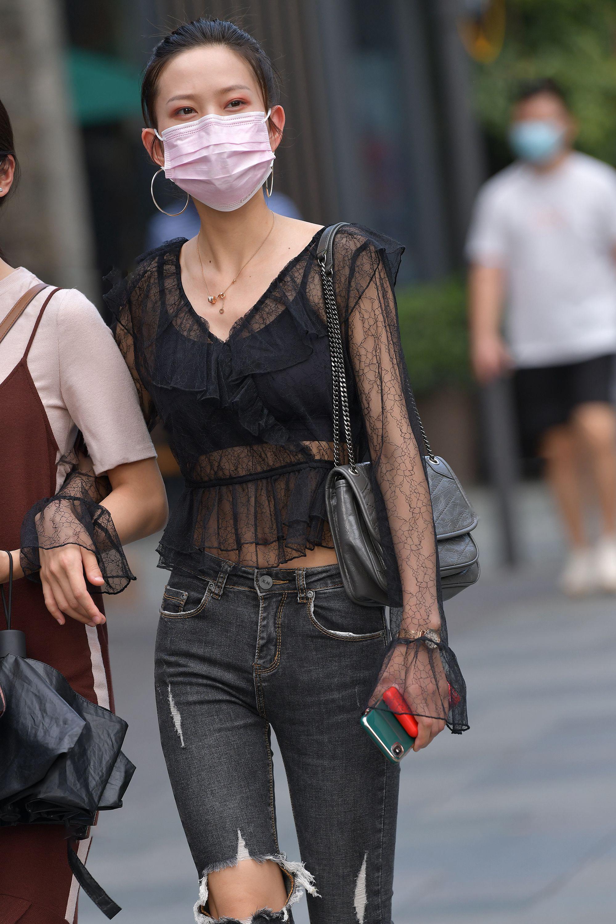 【J4928】长腿高跟紧牛女人