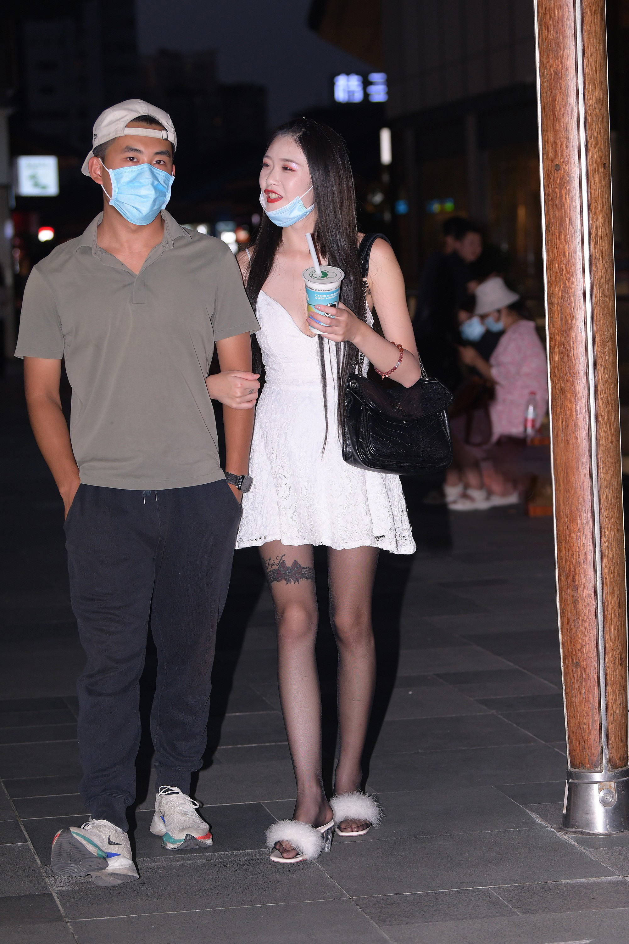  魔镜街拍,丝袜,裙装,美女,街拍,写真套图,丝月神