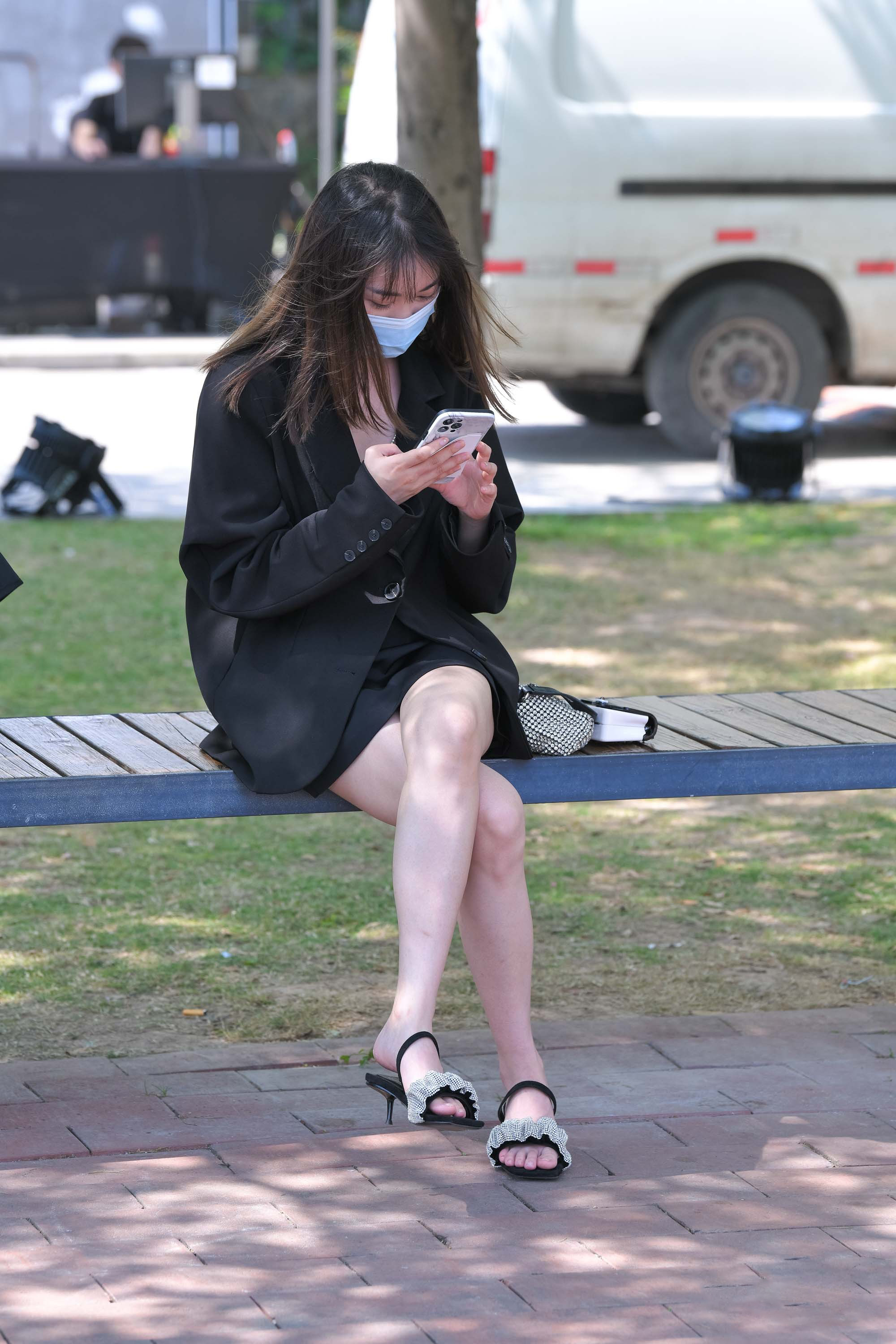  魔镜街拍,裙装,少妇,街拍,写真套图,学妹校园短丝