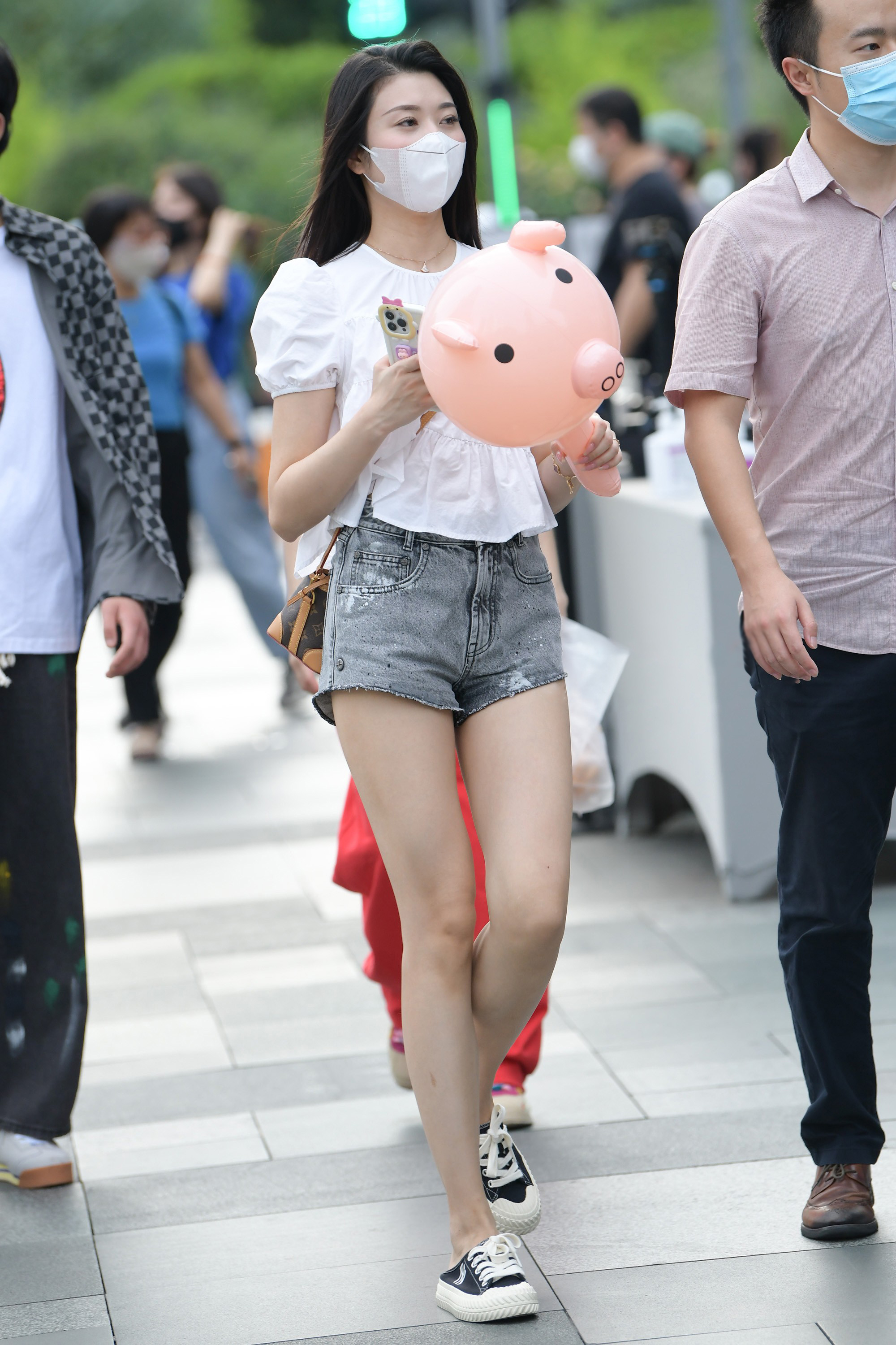  街拍鸭,魔镜街拍,街拍第一站,热裤,美女,街拍,写真套图,神楽坂真冬