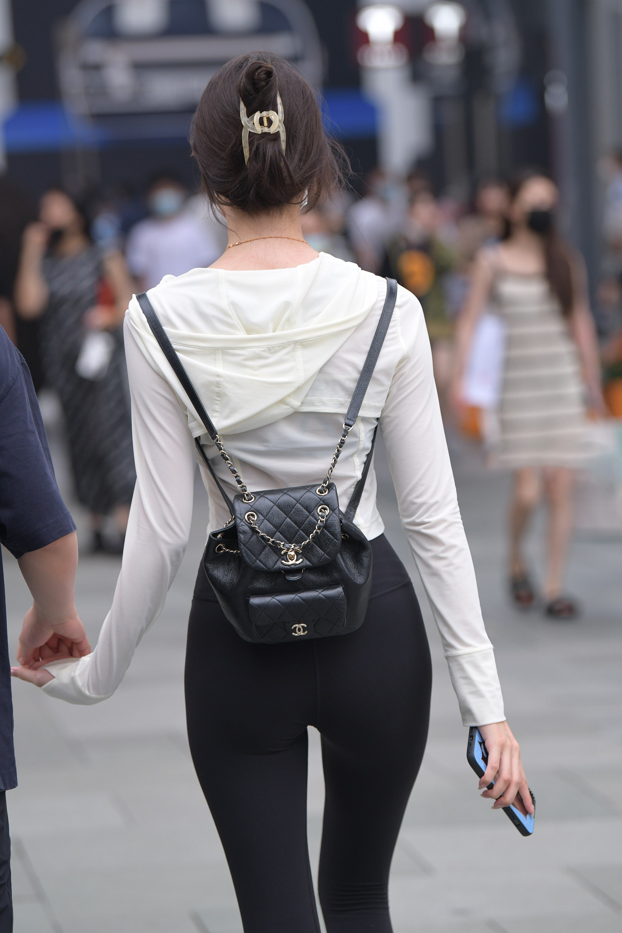  街拍鸭,魔镜街拍,街拍第一站,紧身裤,熟女,街拍,写真套图,UXing优星馆