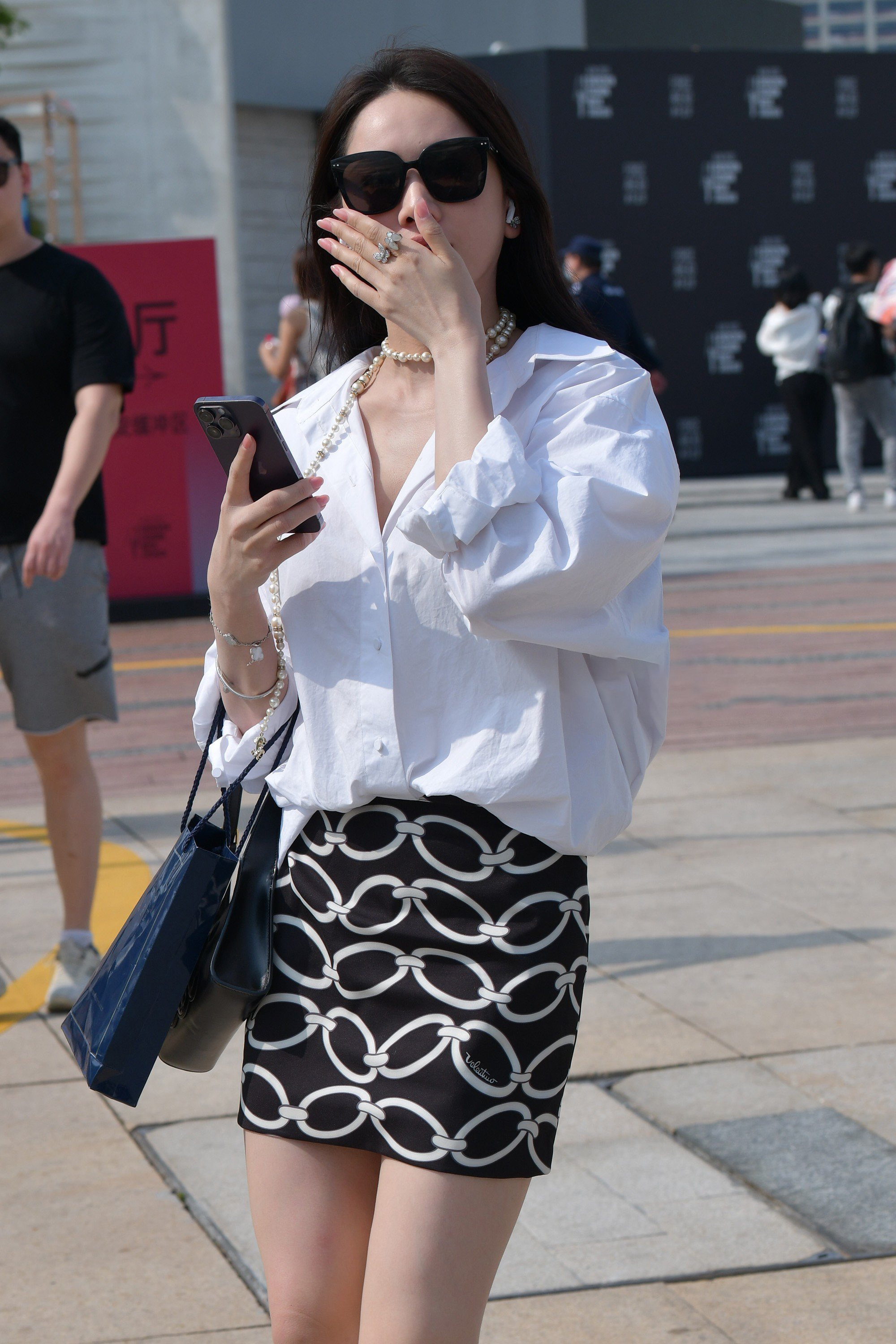  街拍鸭,魔镜街拍,街拍第一站,裙装,小姐姐,街拍,写真套图,Tukmo兔几盟