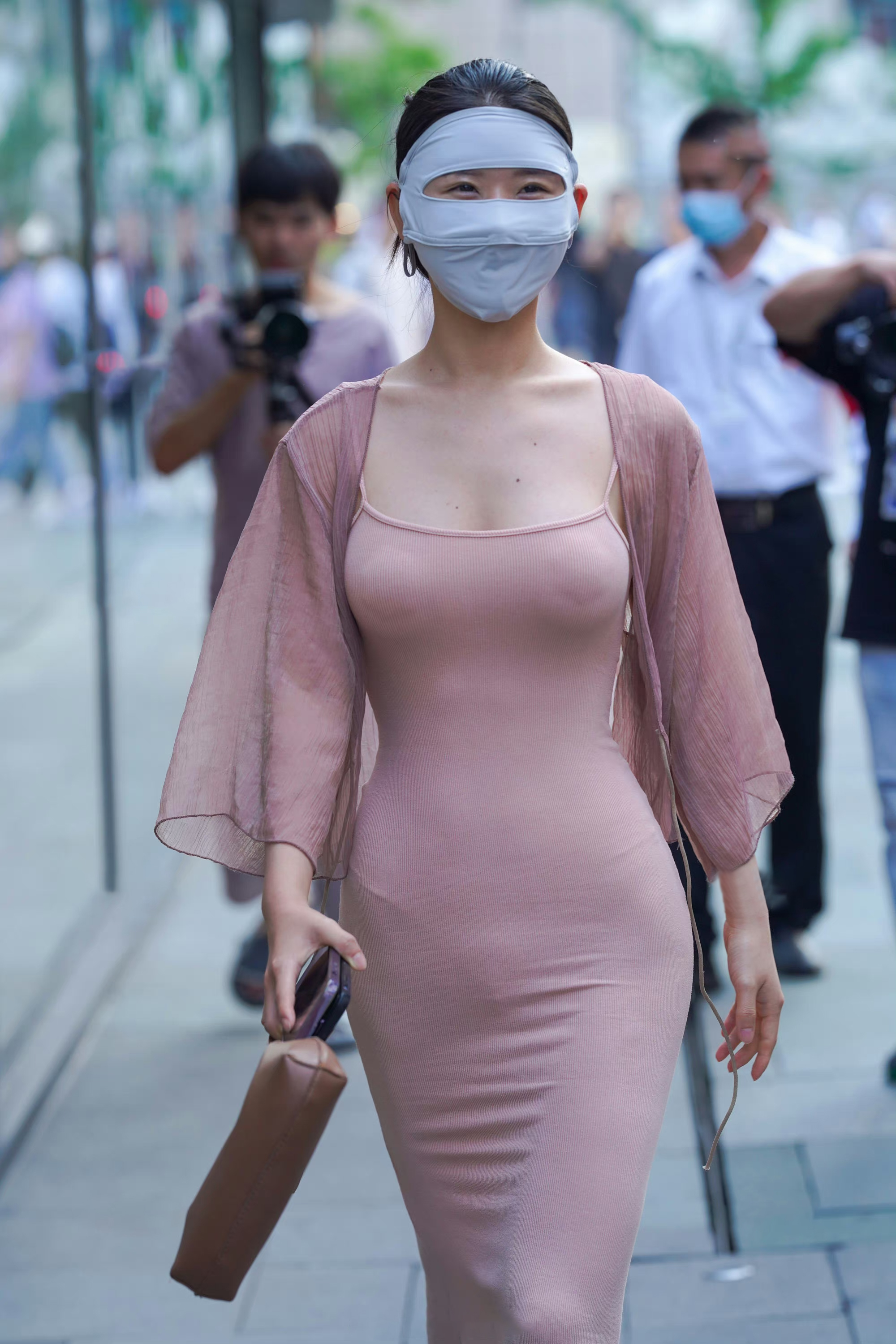  街拍鸭,魔镜街拍,街拍第一站,裙装,熟女,街拍,写真套图,花柒Hana