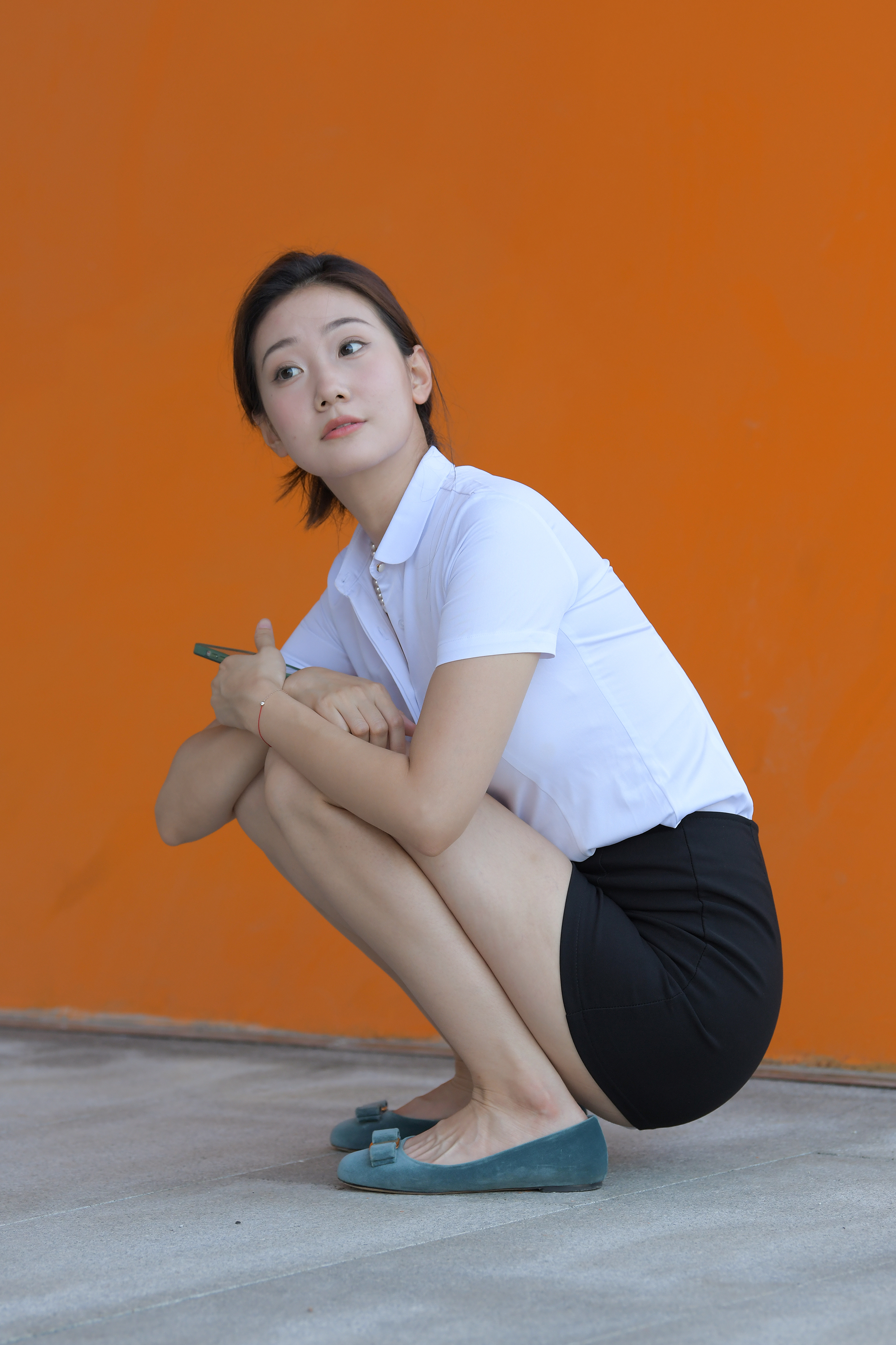 图片[10]-M1099 黑色制服包臀裙美女 21G 若雨-KHL.CC-快活林