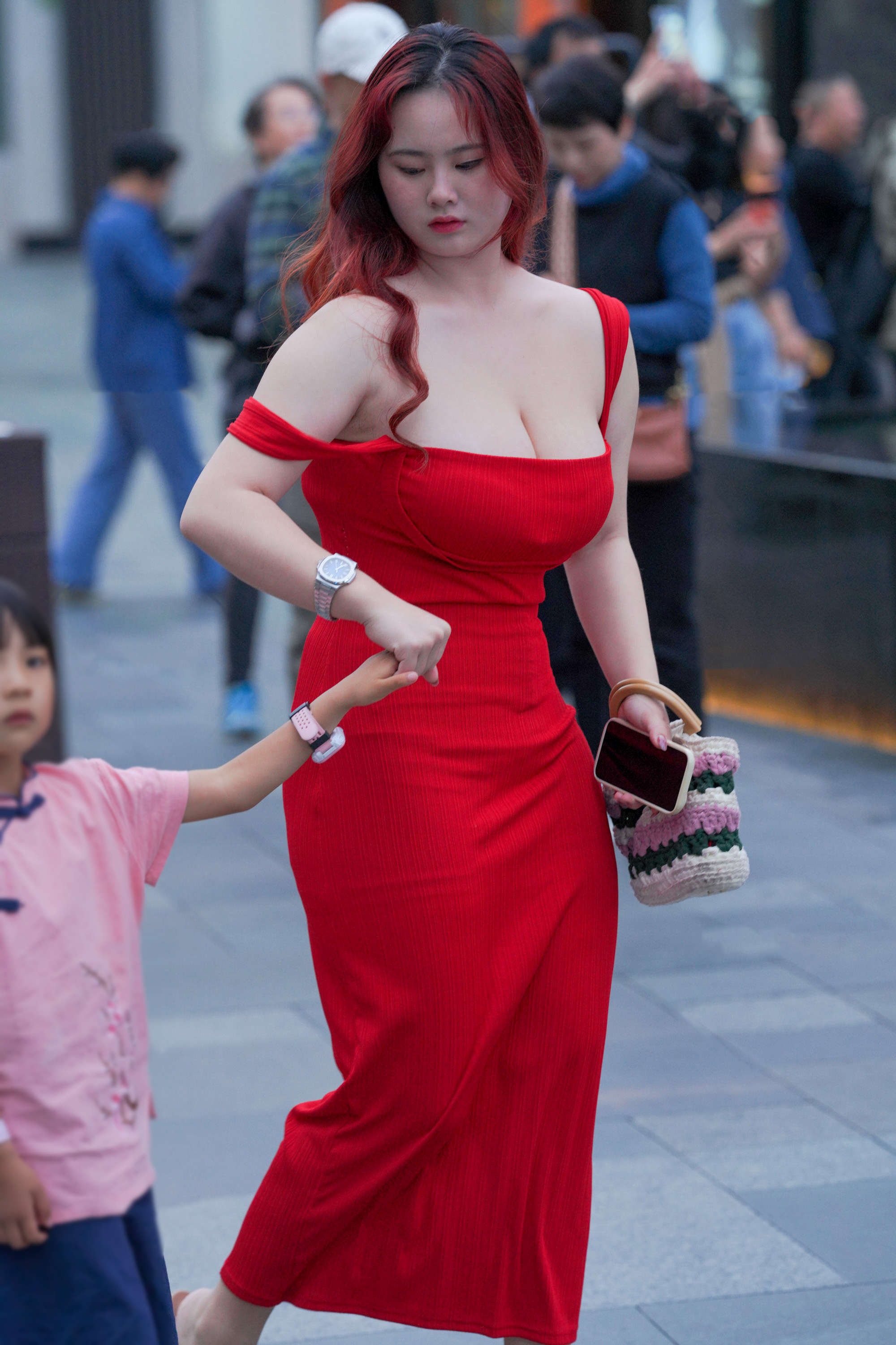  街拍鸭,魔镜街拍,街拍第一站,裙装,人妻,街拍,写真套图,DKGirl御女郎