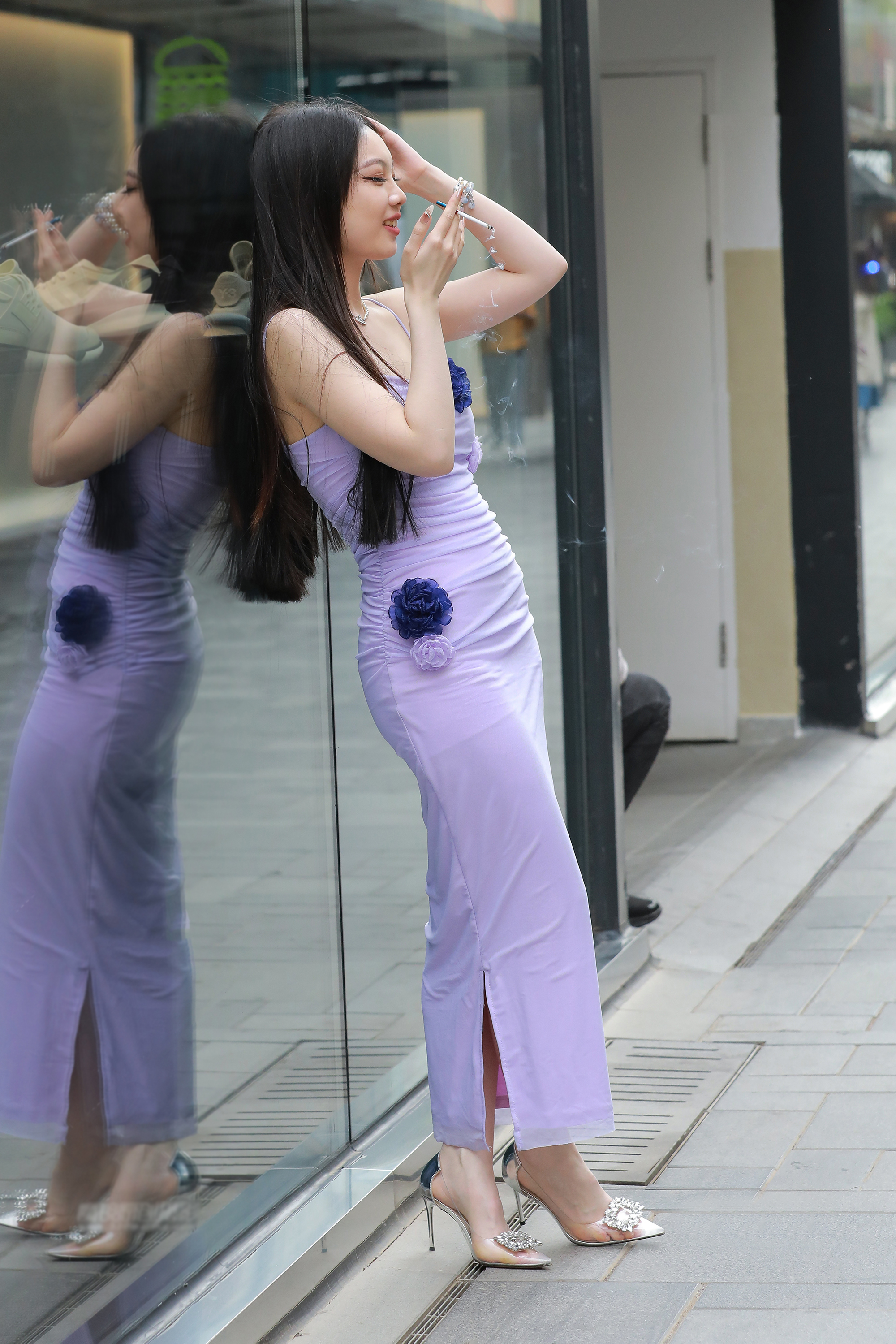  街拍鸭,魔镜街拍,街拍第一站,裙装,小姐姐,街拍,写真套图,九九八XY