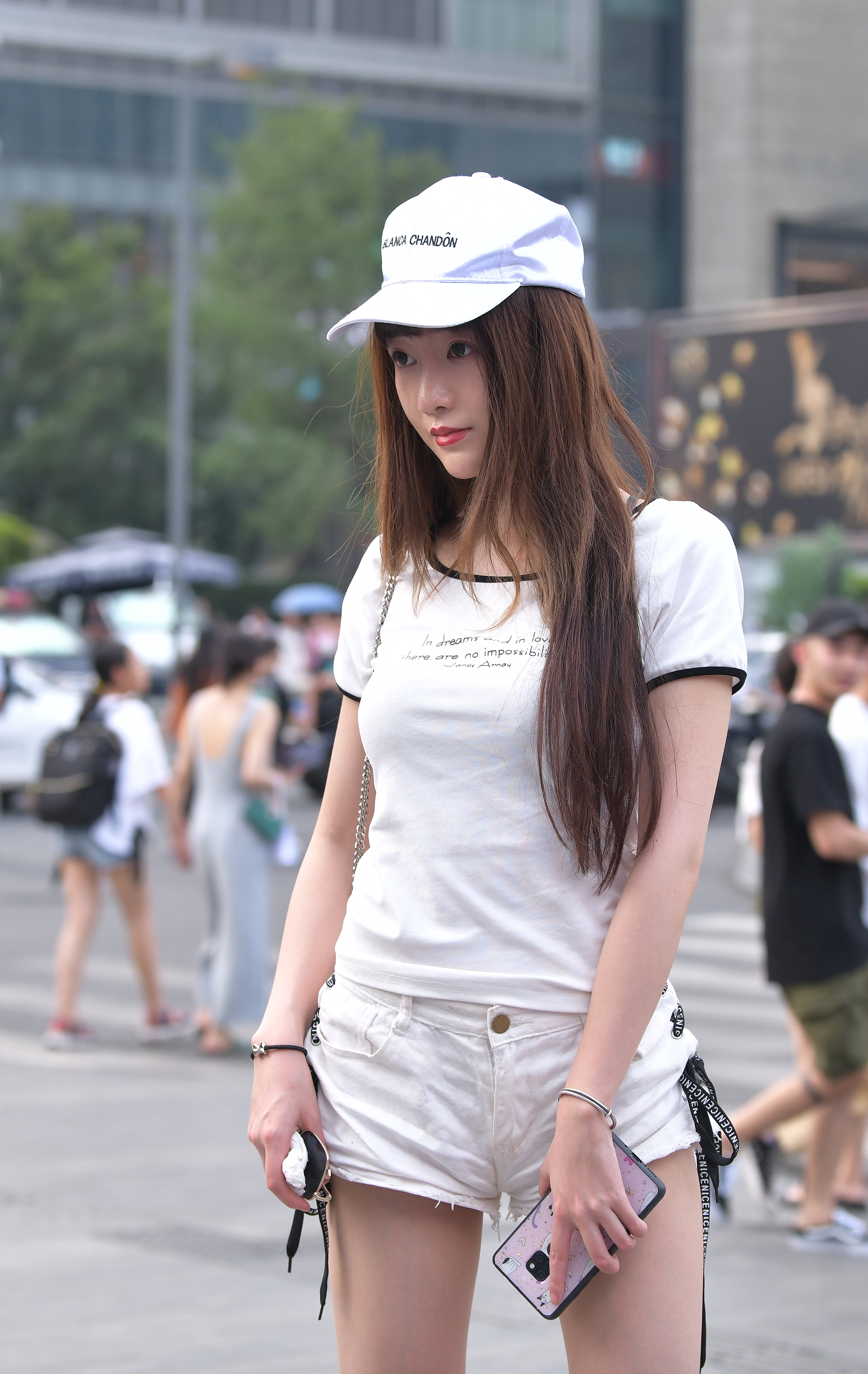  街拍鸭,魔镜街拍,街拍第一站,热裤,美女,街拍,写真套图,花铃