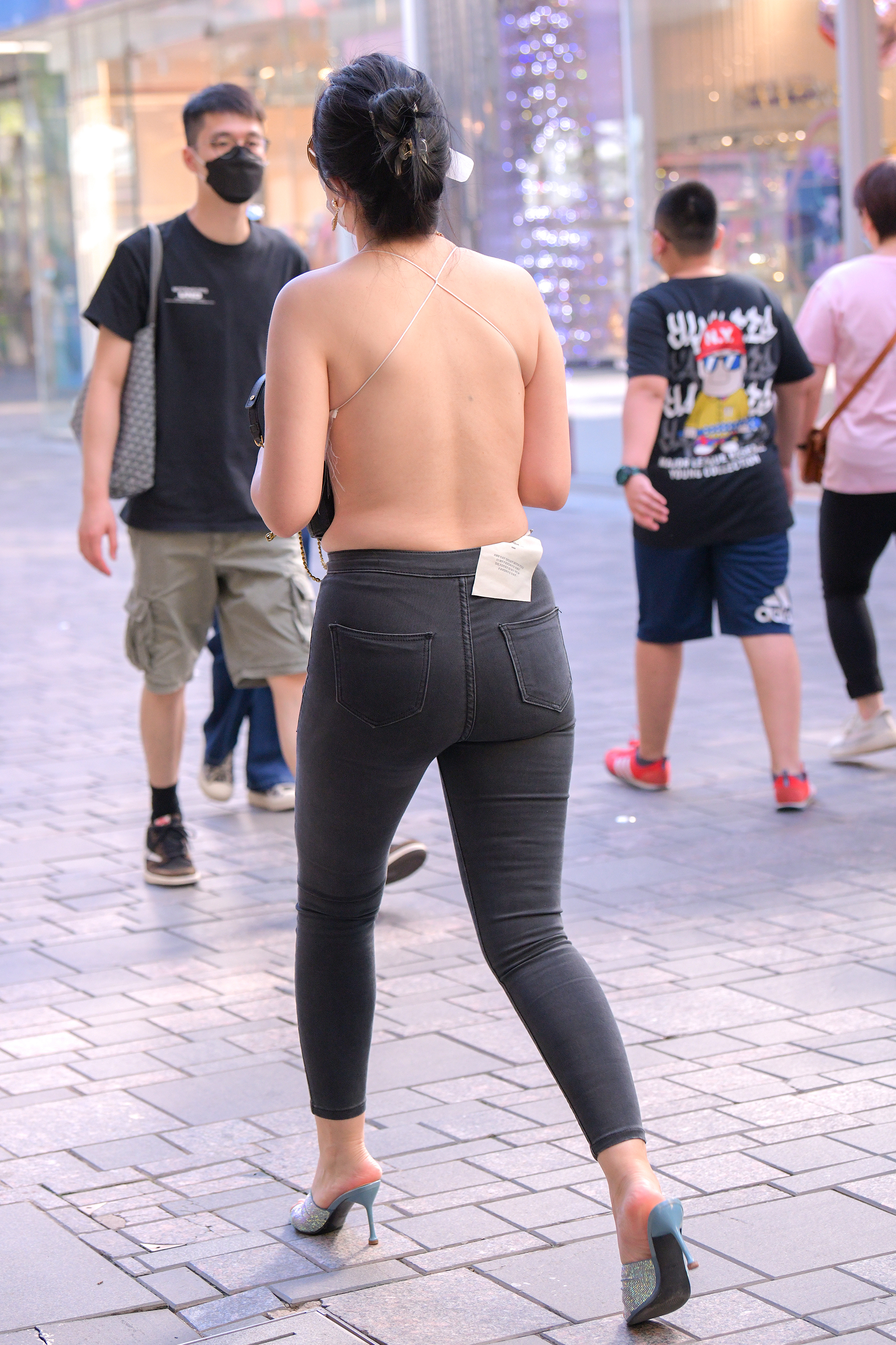 【J6212】时尚露背大紧牛