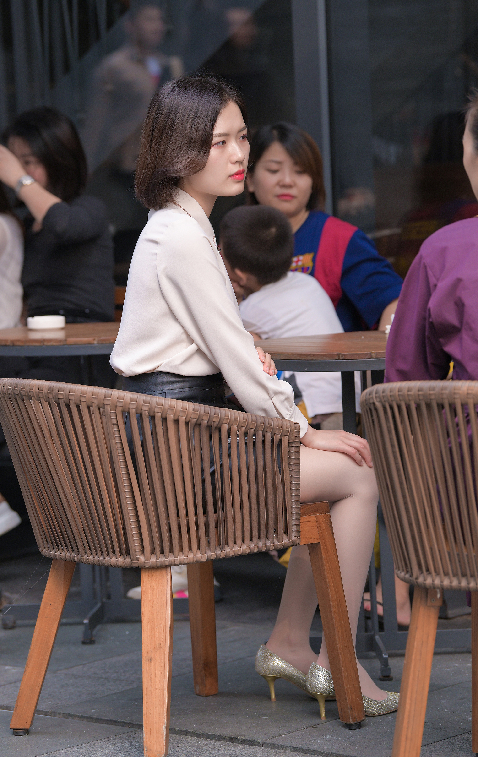  街拍鸭,魔镜街拍,街拍第一站,丝袜,裙装,熟女,街拍,写真套图,HuaYan花の颜