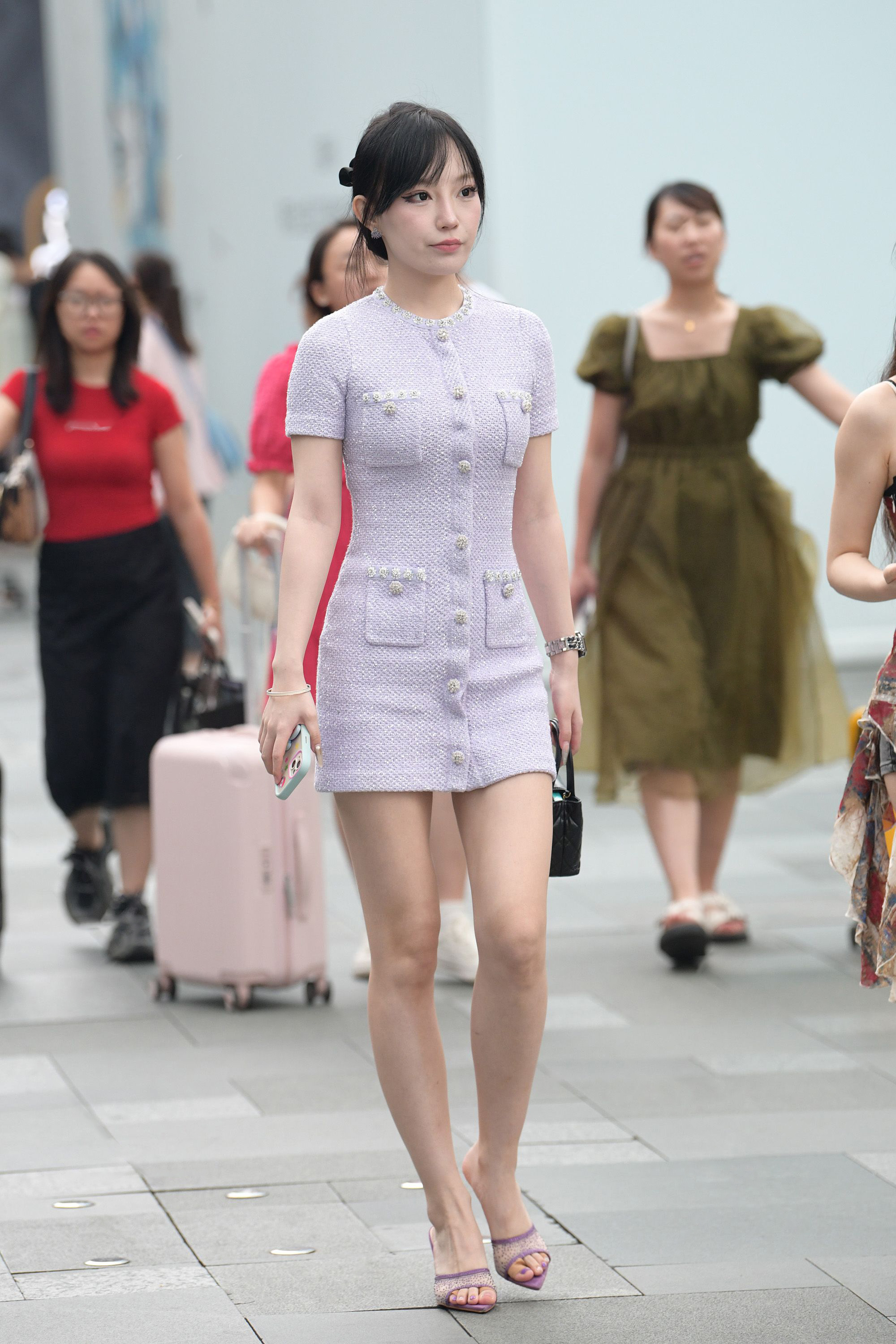  街拍鸭,魔镜街拍,街拍第一站,裙装,美女,街拍,写真套图,尤物USEXY