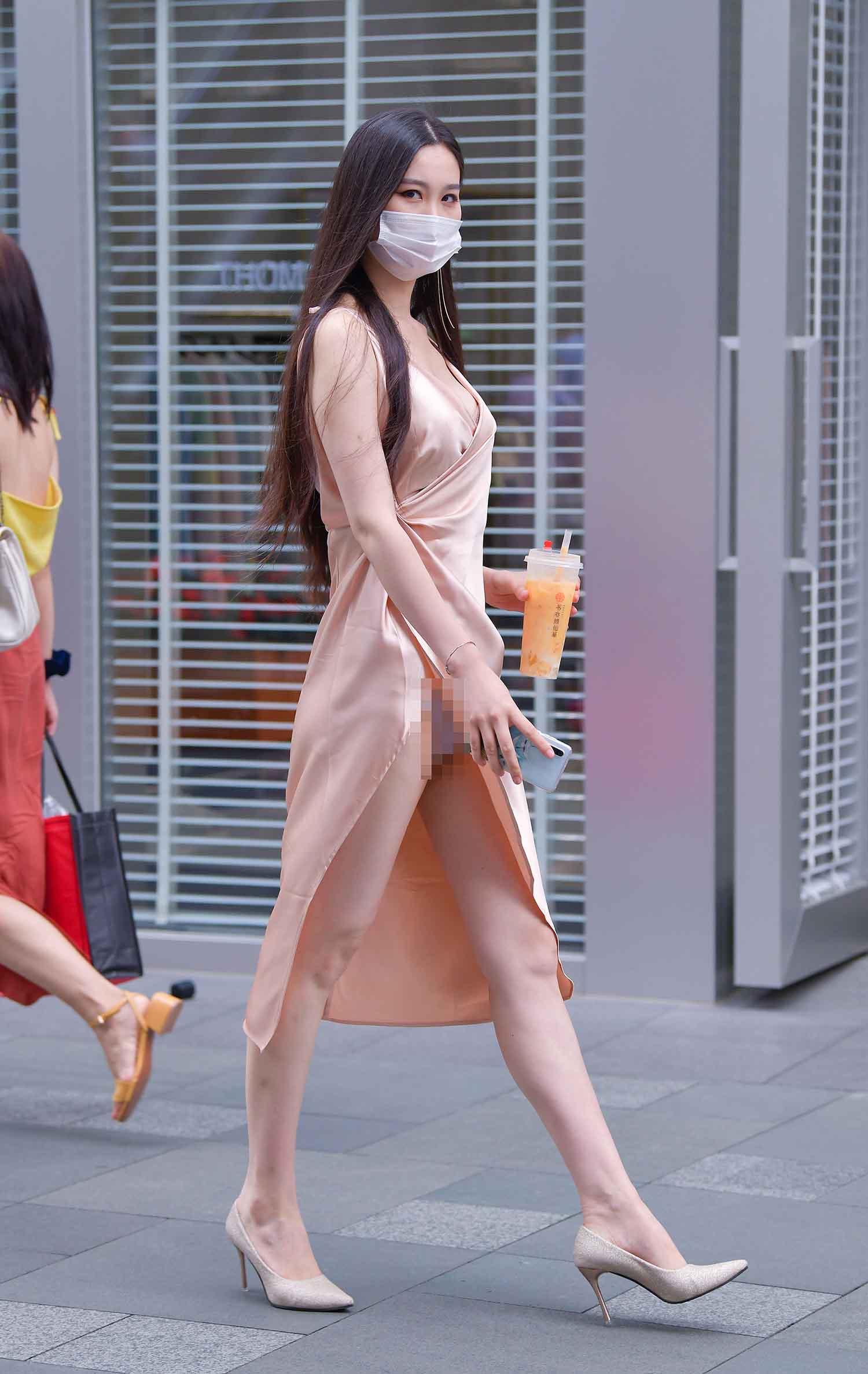 【J6276】性感开衩裙美女（图+视频）-绝色天籁