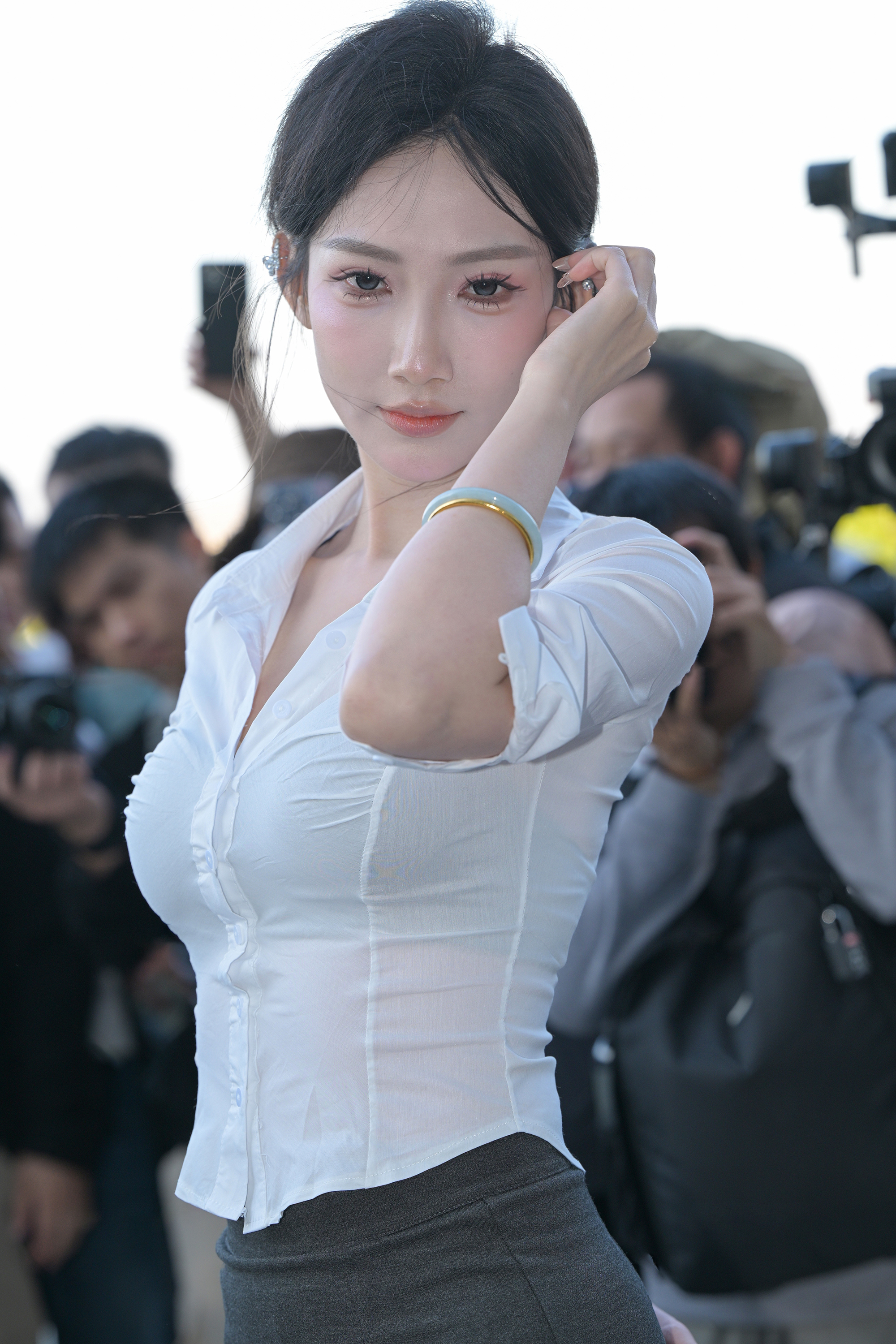  街拍鸭,魔镜街拍,街拍第一站,丝袜,裙装,美女,街拍,写真套图,Tukmo兔几盟